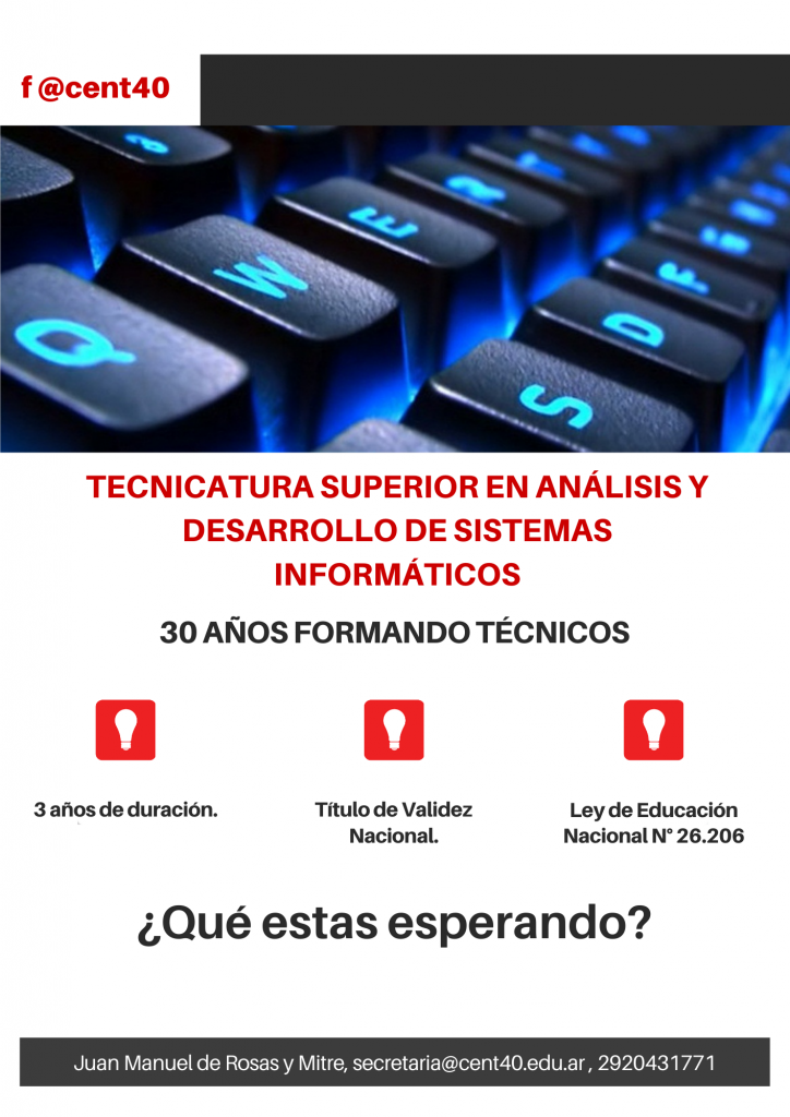 Tecnicatura Superior en Análisis y Desarrollo de Sistemas Informáticos